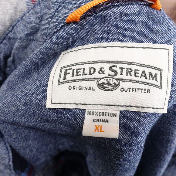 FIELD & STREAM PLAID CHECK FLANNEL BUTTON DOWN SHIRT MENS SIZE XL - Picture 6 of 6
